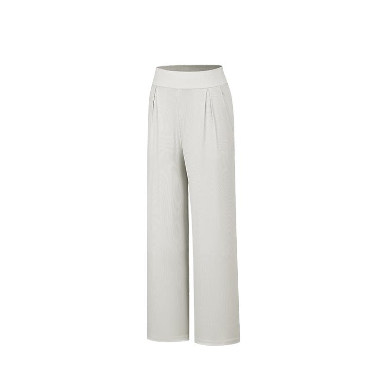 

Anta Minimalist Solid Color Wide Leg Knitted Sports Pants Women bottoms Half-Summer-Gray 962627304-4 S