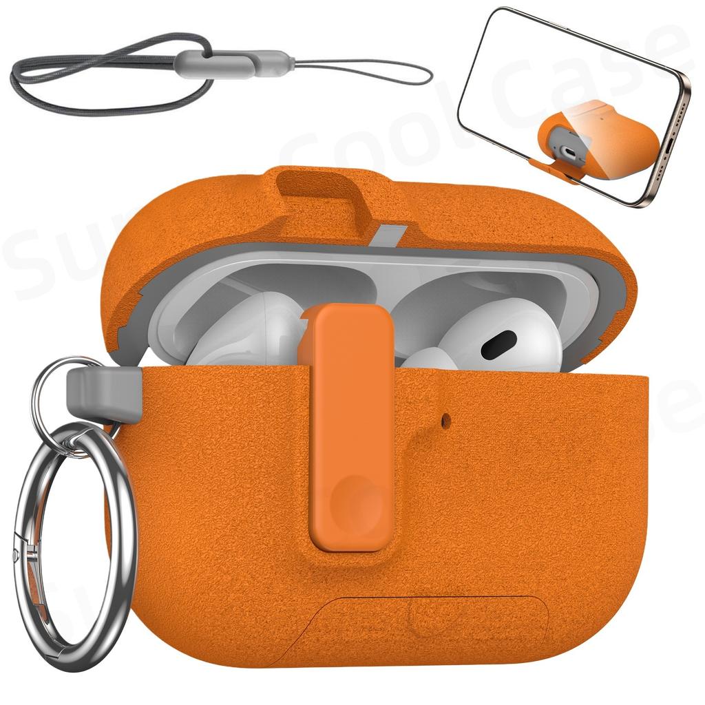(Fluffy Blue) For Airpods Pro 3 New Full Protection Auto Pop-Up Lid Design with Lanyard Wireless Charging Case For Airpods Pro 3