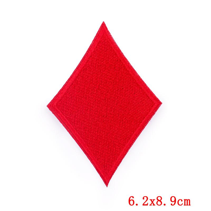 Red Punk Heart Embroidered Patches On Clothes Design Skull Patch Iron On Patches For Clothing Stickers DIY Sewing Fusible Badges
