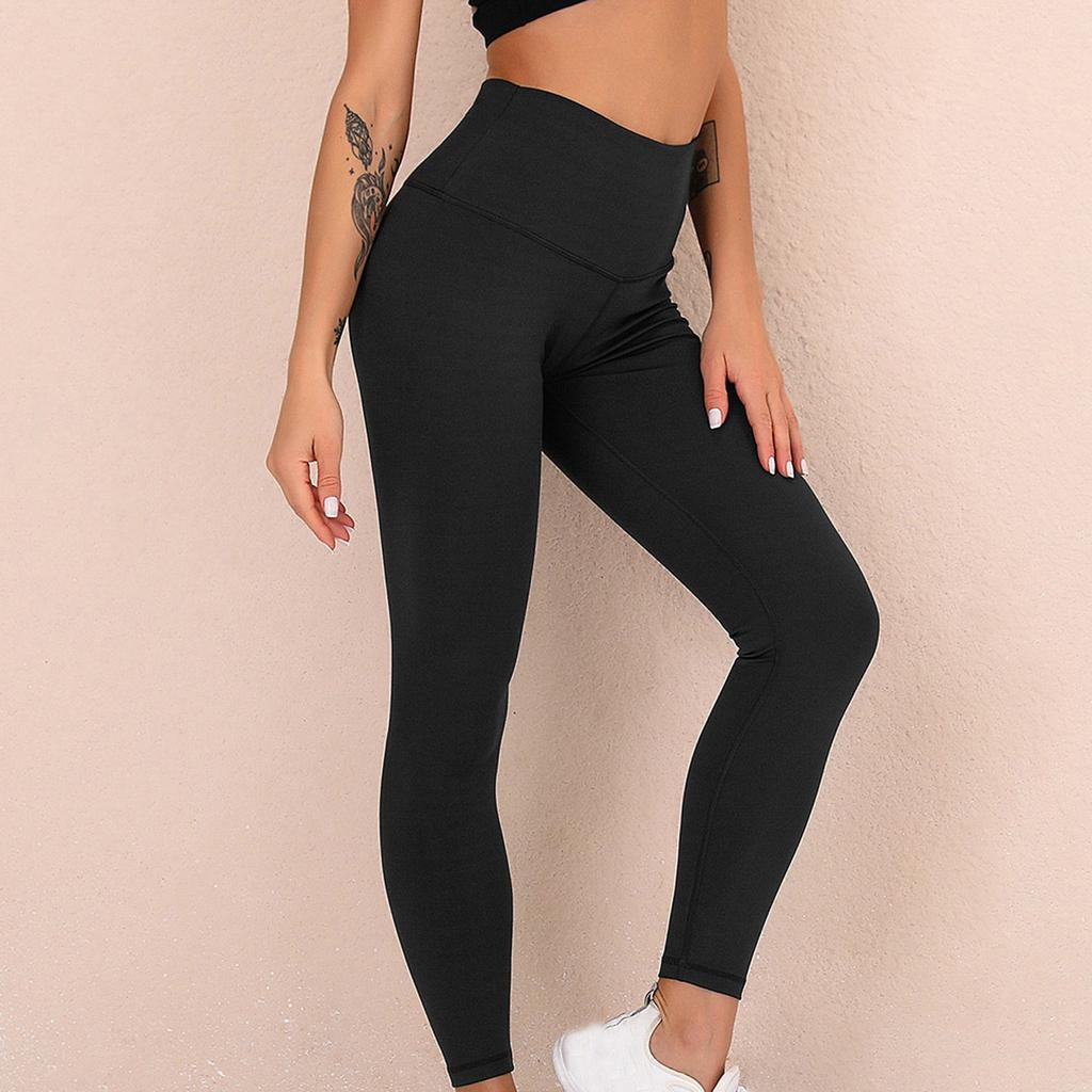 Damen Farbe Hüftheben Sport Fitness Laufen High-Waist Yoga Hose