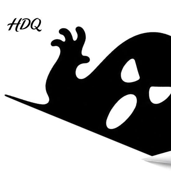 Creative Holiday Decor Halloween Ghost Silhouette Static Window Stickers Waterproof PVC Decals Witch Party Removable Clings for Home Glass