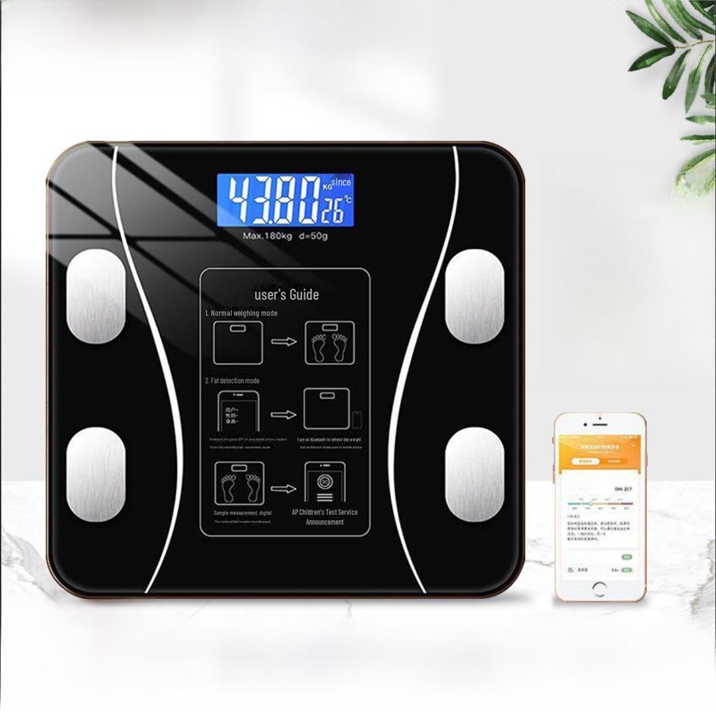Smart Bluetooth Body Fat Scale - High Precision Rechargeable Electronic Weight Scale for Home Use