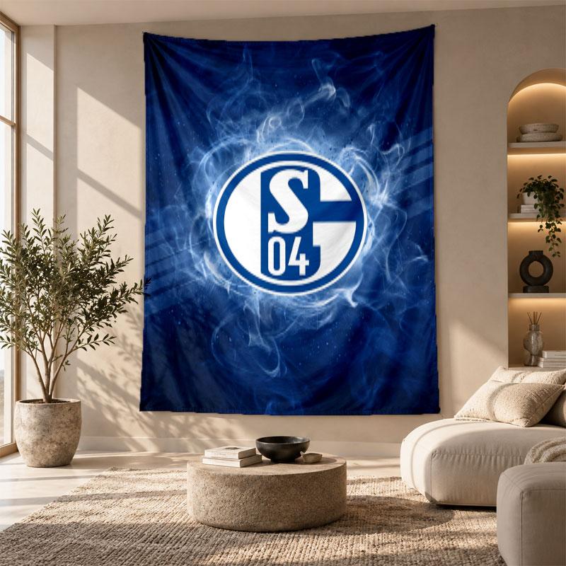 Dekoratives Wandbild, Wandkunst mit Schalke 04 Aufdruck, Leichte Wanddekoration für Schlafzimmer-Hintergrund