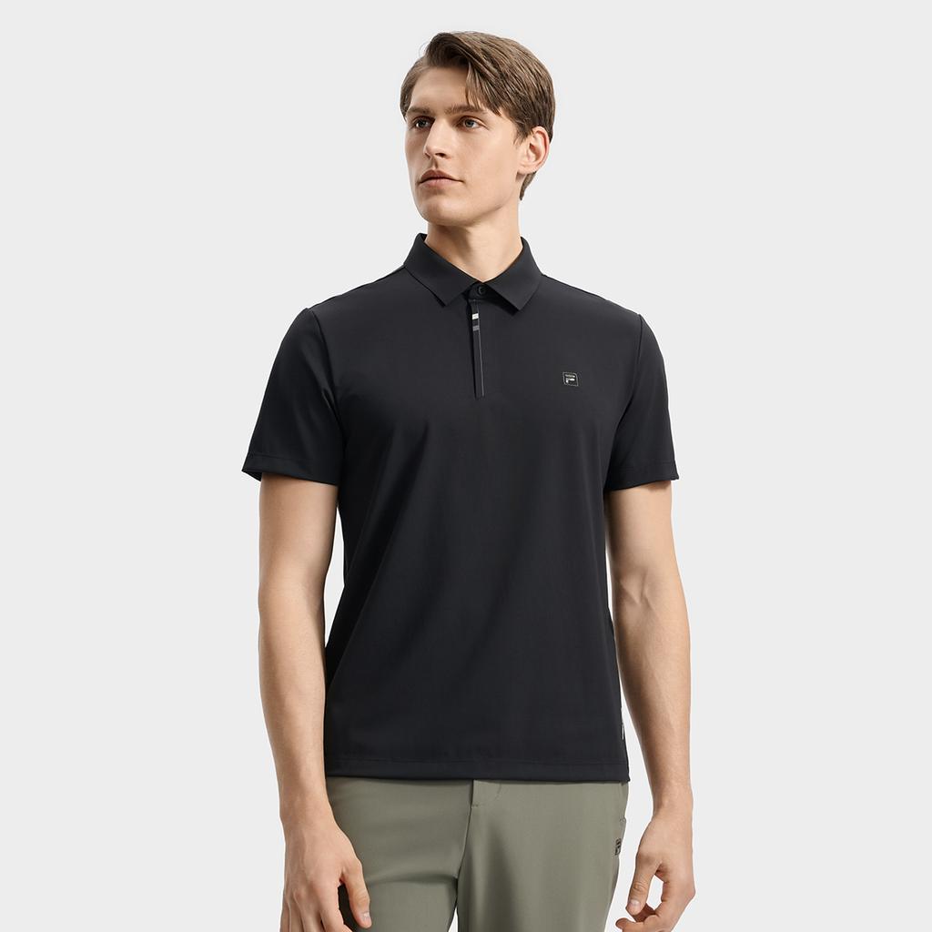 New FILA WHITE Polo Shirts Men's Jet Black F11M533114F-BK