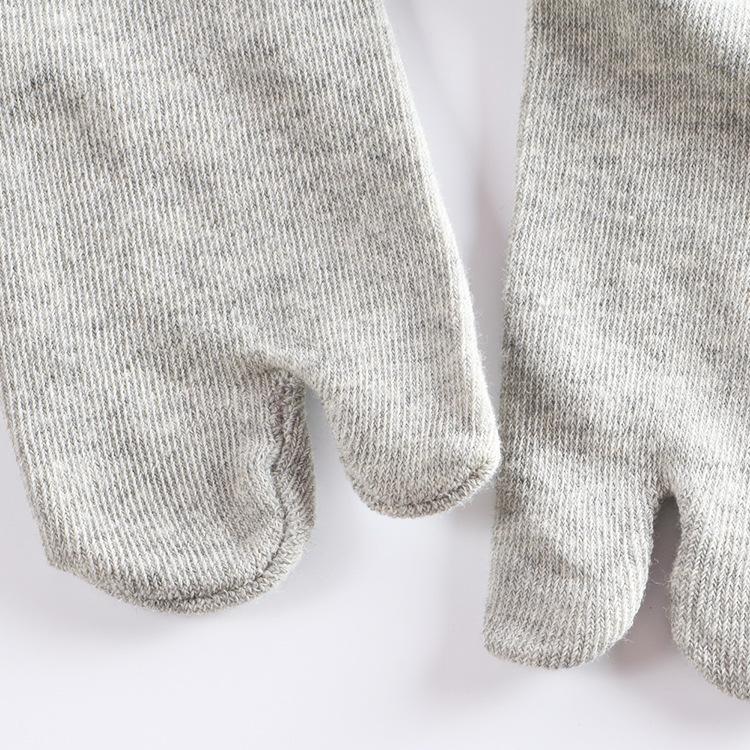Socken mit zwei Zehen im japanischen Stil, einfarbig, Baumwolle, Herren, Damen, atmungsaktiv, getrennt, Zehensandalen, Socken mit zwei Zehen, warm, mittelhohe Socken