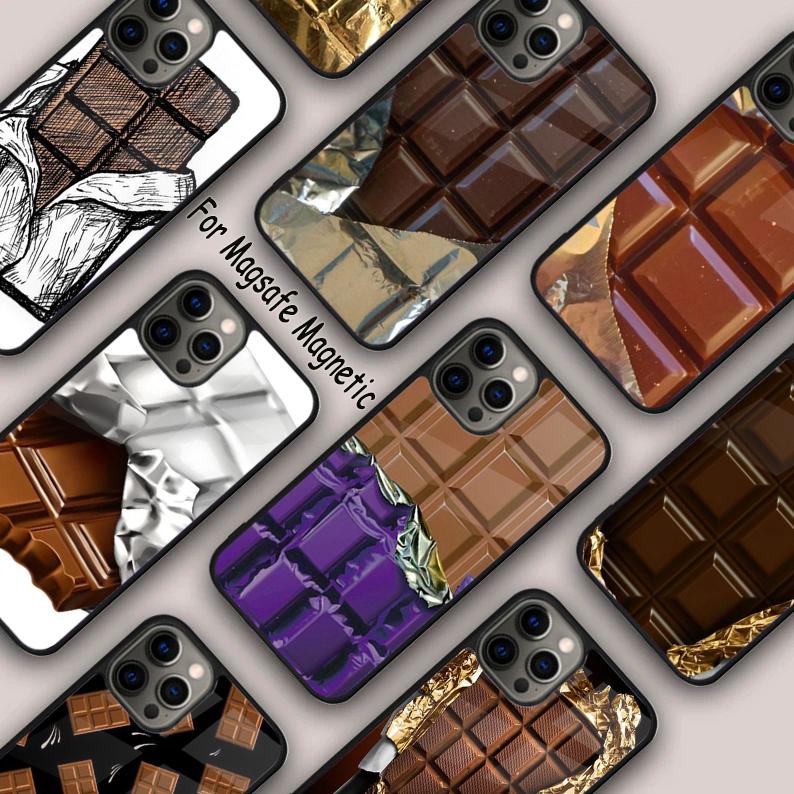 Chocolate Bar Candy Wrapper Magnetic Phone Case For APPLE iPhone 17 Air 16 14 13 12 Pro Max 15 Plus Charge MagSafe Cover
