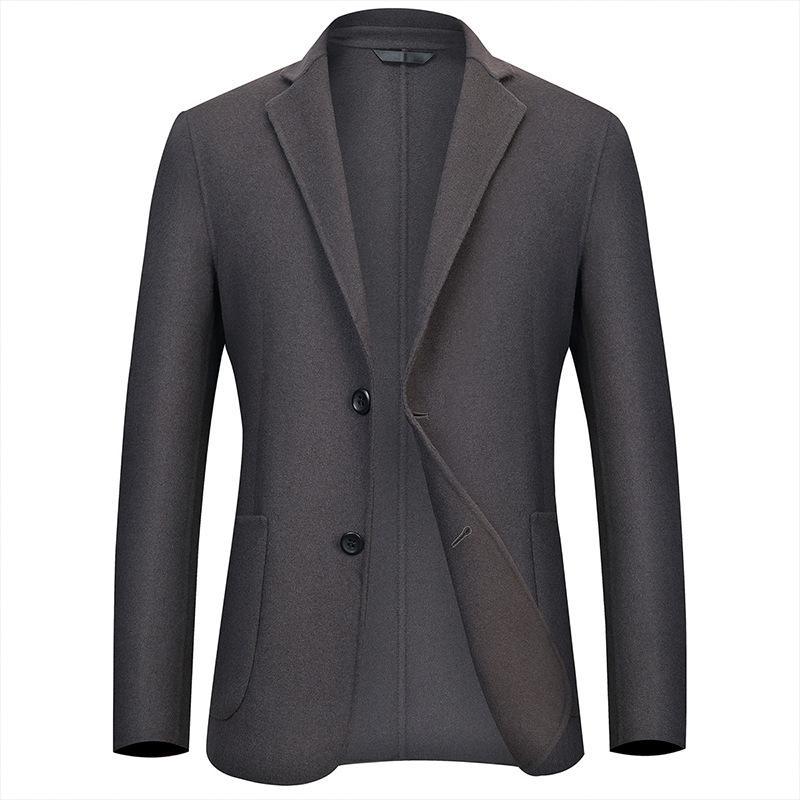 

Осенне-зимний мужской шерстяной повседневный костюм, короткий, тонкий, ручной работы, двухсторонний, маленький пиджак для мужчин 3XL
