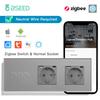 BSEED Zigbee Smart Light Switches 1/2/3 Gang Alexa Tuya Smart Life Compatible Plus Wall Socket With USB Type-C Ports EU Standard