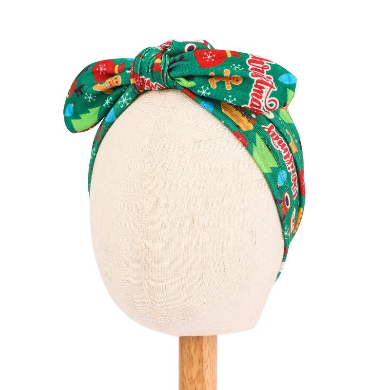 Christmas style children's hat bow baby headscarf hat baby decorative hat