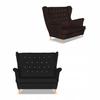 Sofa Canapé Wingback Gaja Eco-leather Scandinavian Family Furniture Dark Brown