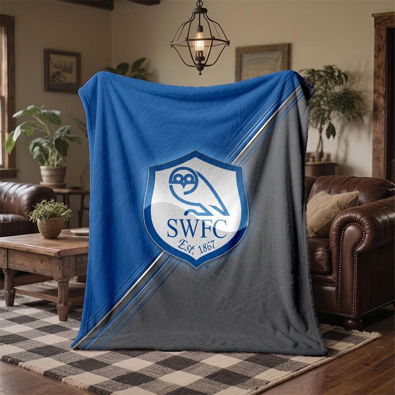 Coperta in Pile a Tema Sheffield Wednesday Morbida e Accogliente Coperta in Peluche per Camera da Letto Divano Viaggio