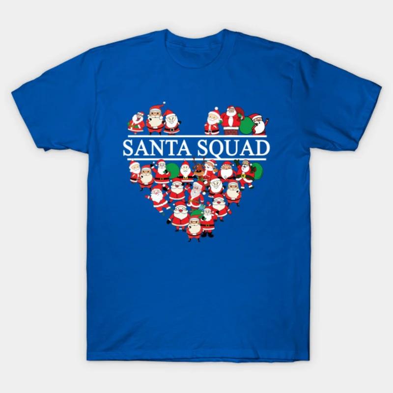 Novel Santa Squad Heart Christmas Gift T Shirt New 100 Cotton Short Sleeve ONeck Tshirt Casual Unisexs Top