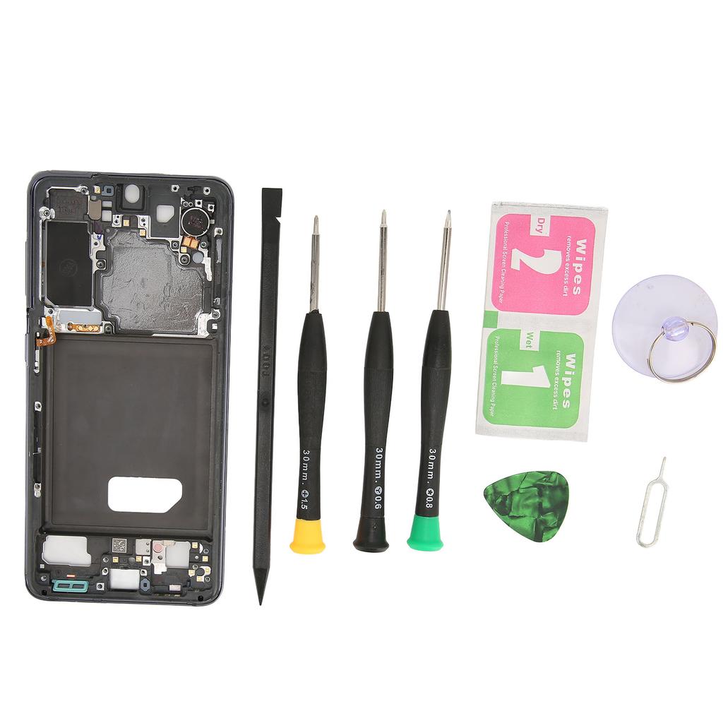 Middle Frame Plate Housing Board Mid Faceplate Bezel Replace Repair Parts for SAMSUNG S21Black