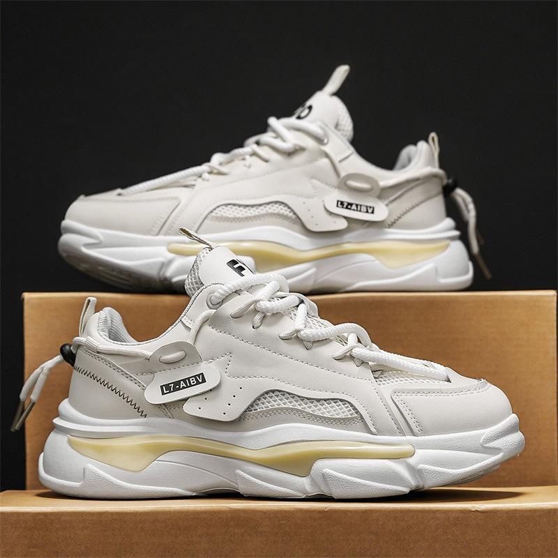 Herrenschuhe Sommer Mesh atmungsaktiv vielseitig Sportlich lässig Laufen dicke Sohle erhöhend Sport Trendschuhe