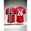 2026 Summer New Haaland #9 Norway Soccer Jersey Unisex Breathable 3D Print Football Shirt Sports Training Uniform for Men Women