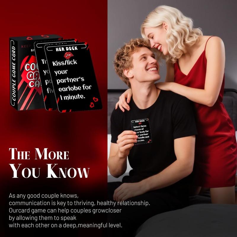 Bedroom Couples Games for Adults,Super Fun Couple Card Games for Date Nights,50 Prompts to Spark Conversation and Intimacy Z01