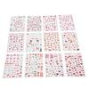 12 Sheets Valentine's Day Nail Art Stickers Red Lips Heart Shape Nail Decal Decoration