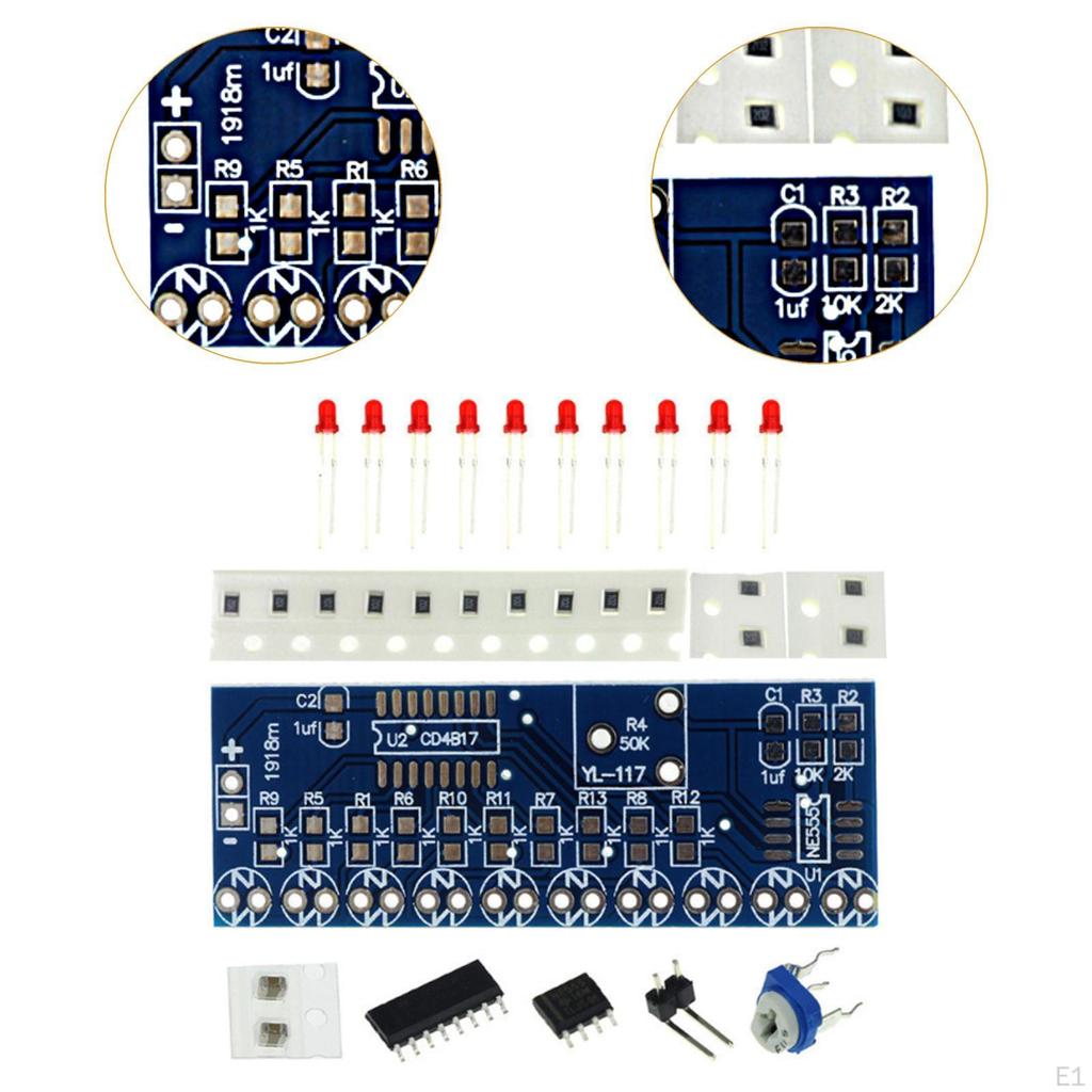 Ne555+CD4017 LED Water Light Module Electronic Components Running Circuit Board for