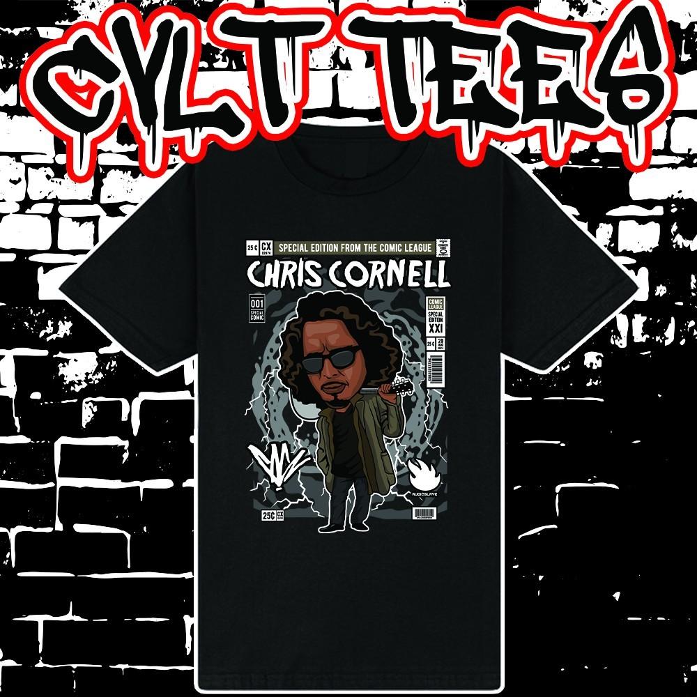 Chris Cornell Comic Book Cover style Tee ~ 100% Cotton Unisex T-Shirt XXXL