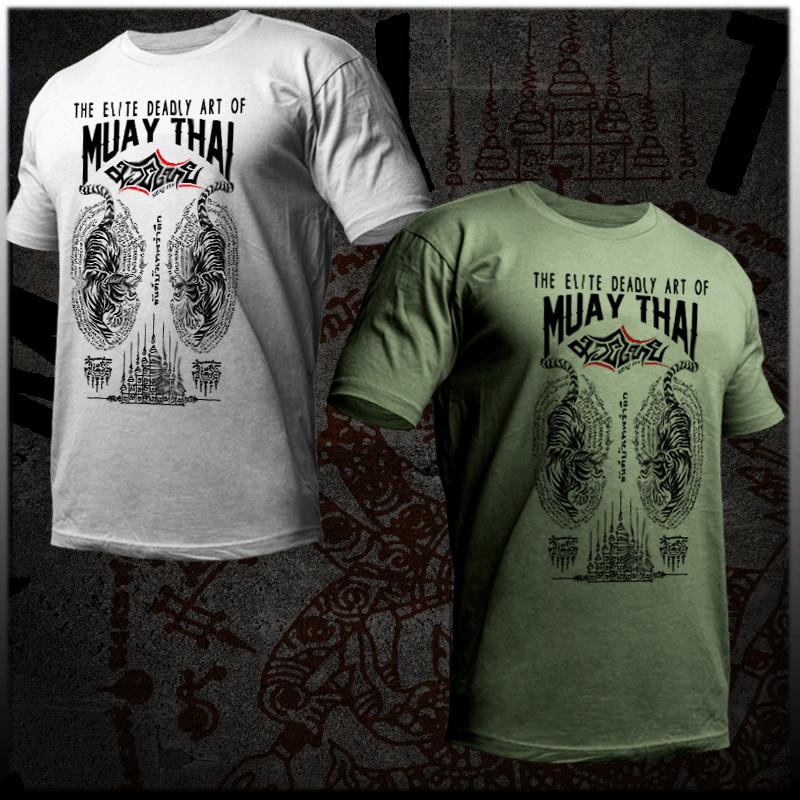 

Muay Thai T-shirt Thai boxing yantra tiger Thai Boxer Martial Arts fighter 4XL