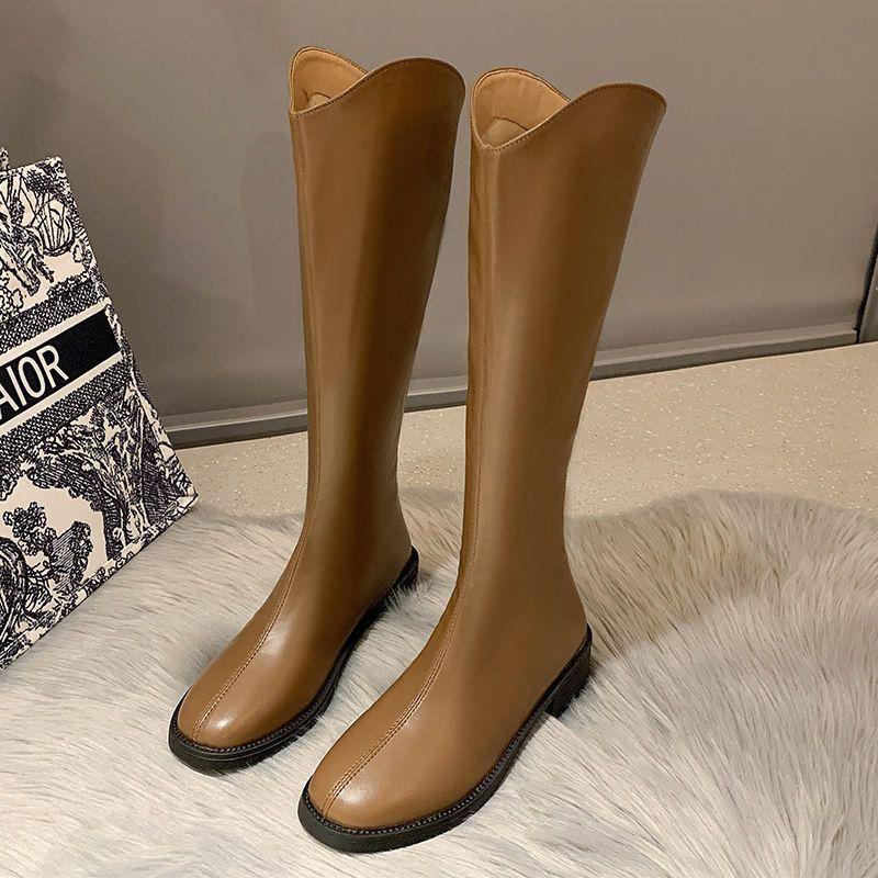 Boots Western cowboy boots Women's but knee boots 2025 autumn and winter new mouth knight boots Skinny high boots