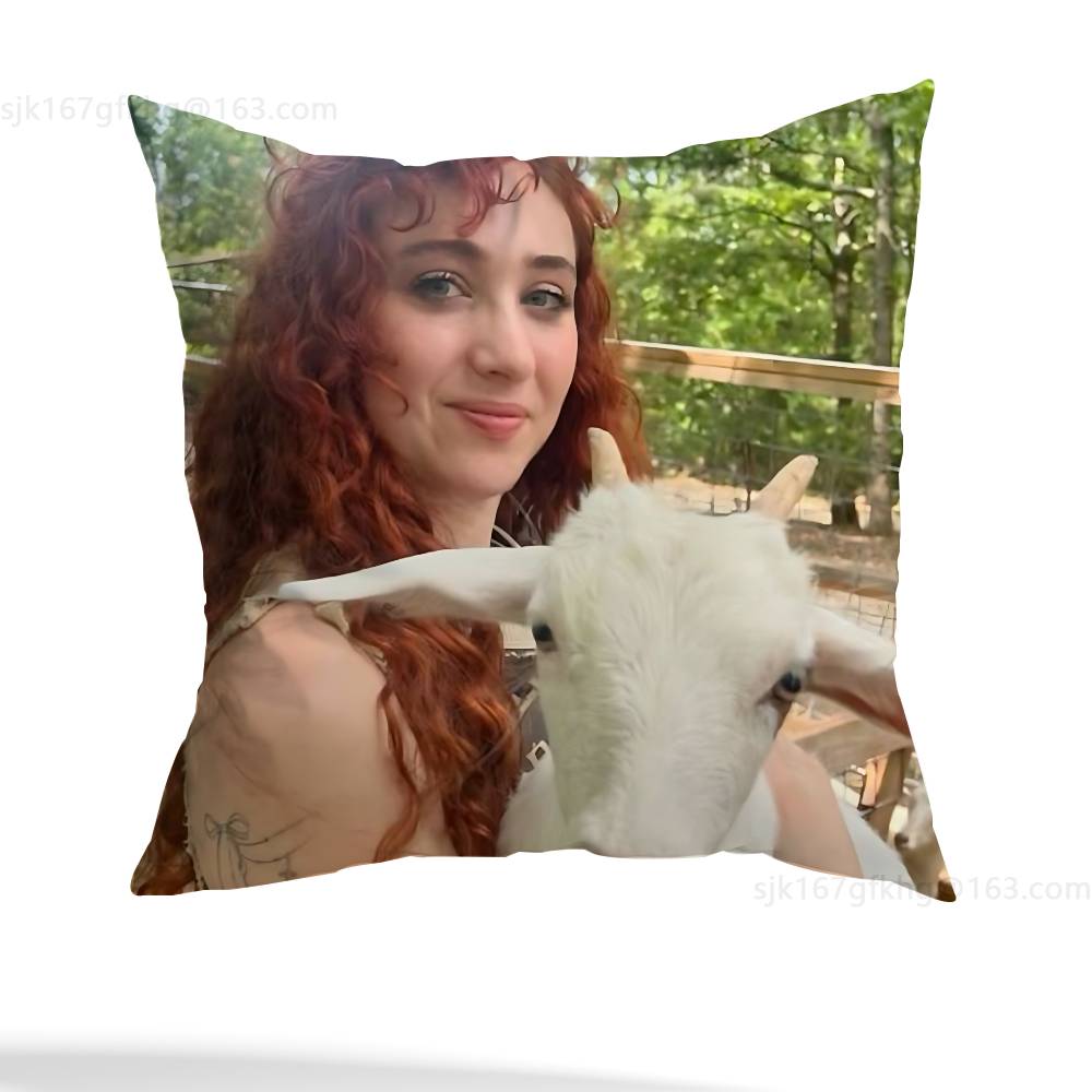 Chappell Roan Princess Pillow Case Sofa Living Room Bedroom Headboard Backrest Cushion Square Cushion Nap Time