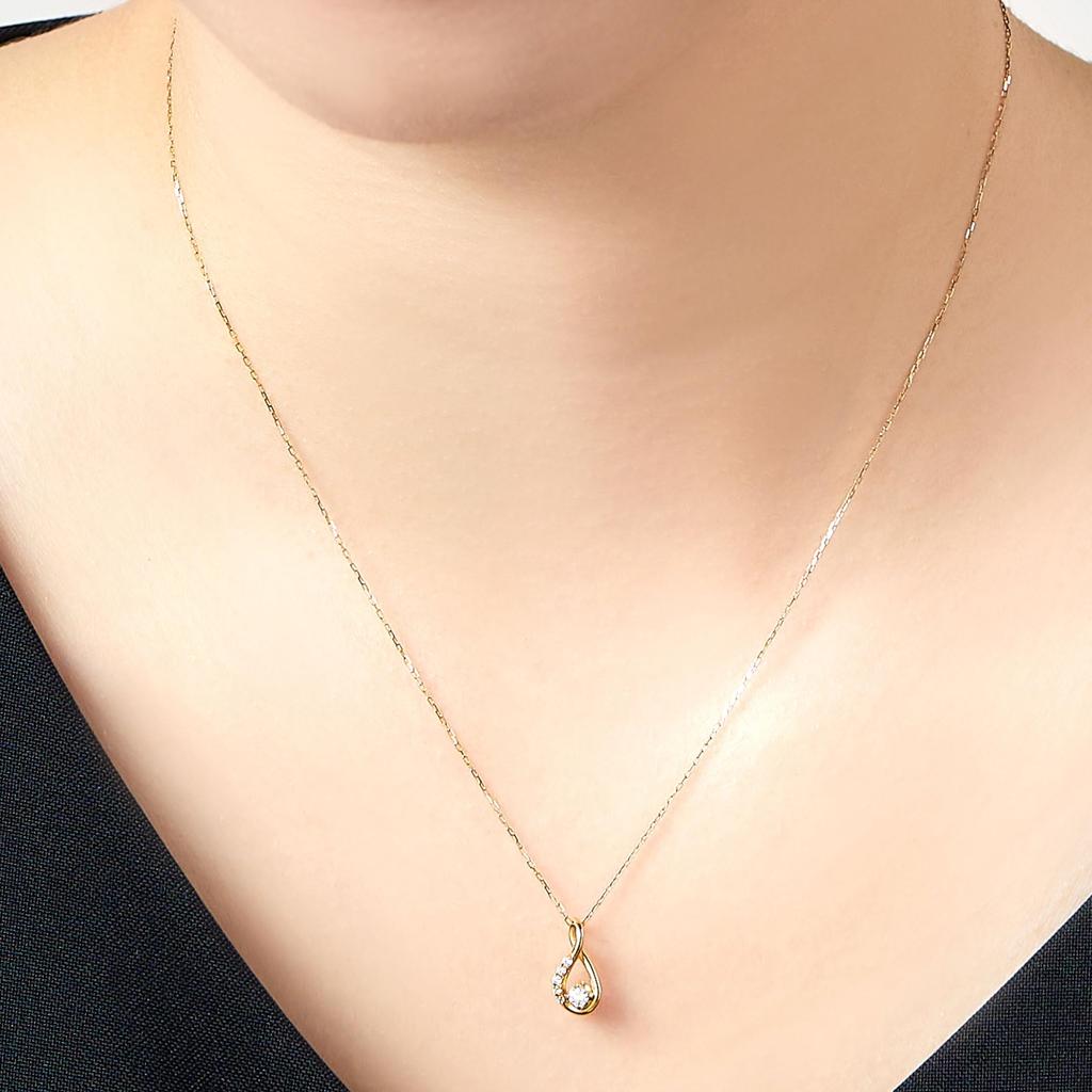 Necklace K18 Yellow Gold Basic Diamond AGVN623840DI [Vendome Aoyama] [Official]