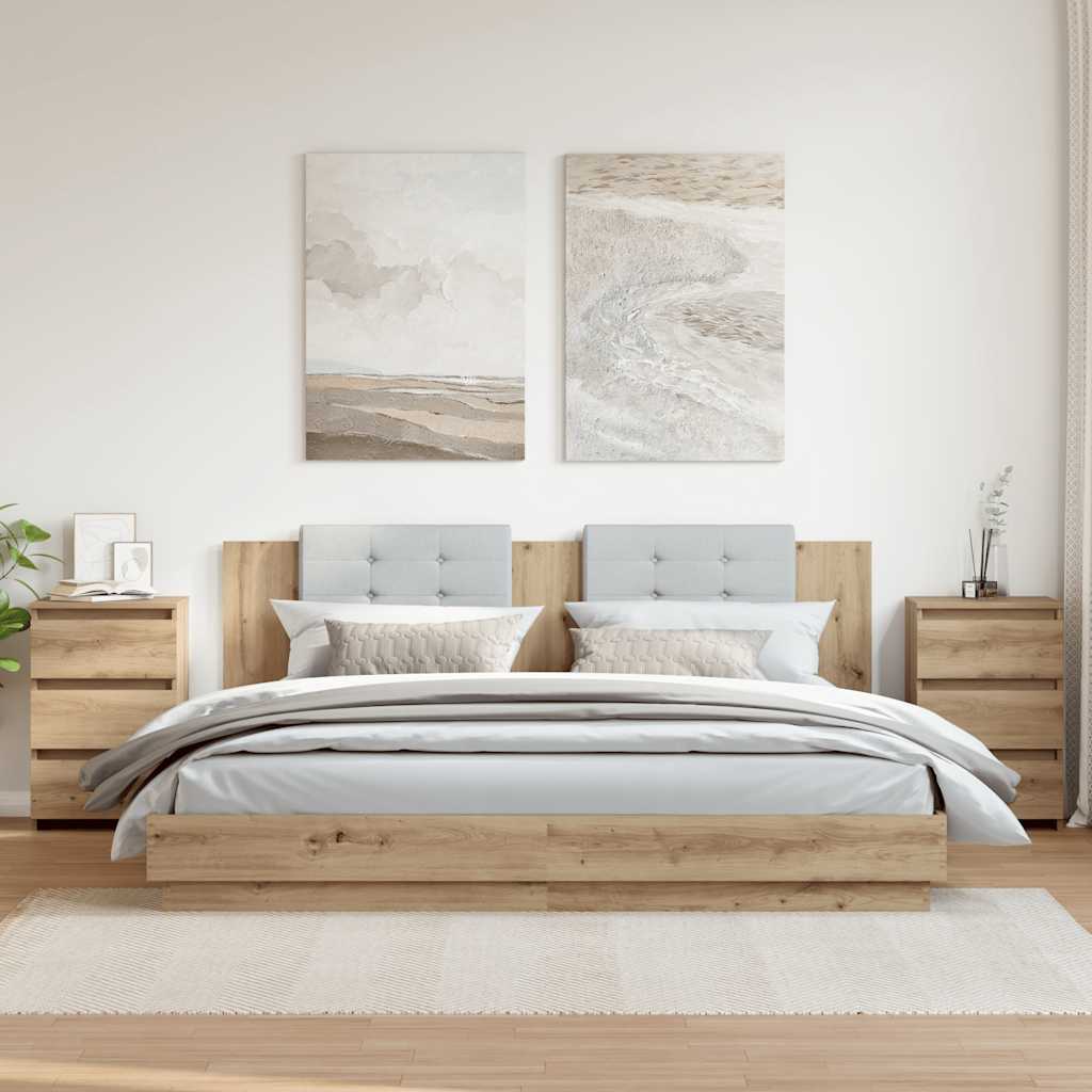 Nightstands 2 pcs Artisan Oak 40 x 35 x 62.5 cm engineered wood