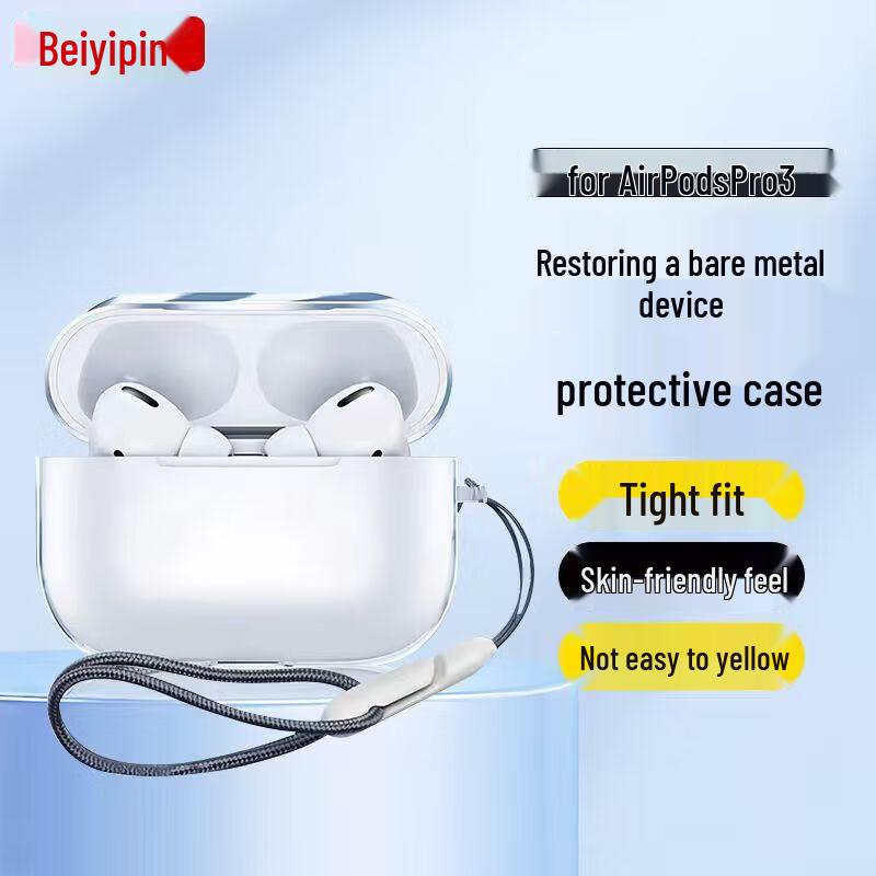 Transparent TPU Protective Case for Apple AirPods Pro 3