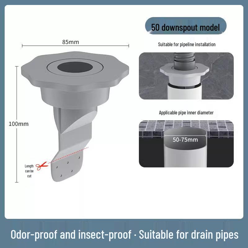 Odor-Proof Kitchen Drain Seal Ring with Clog Prevention