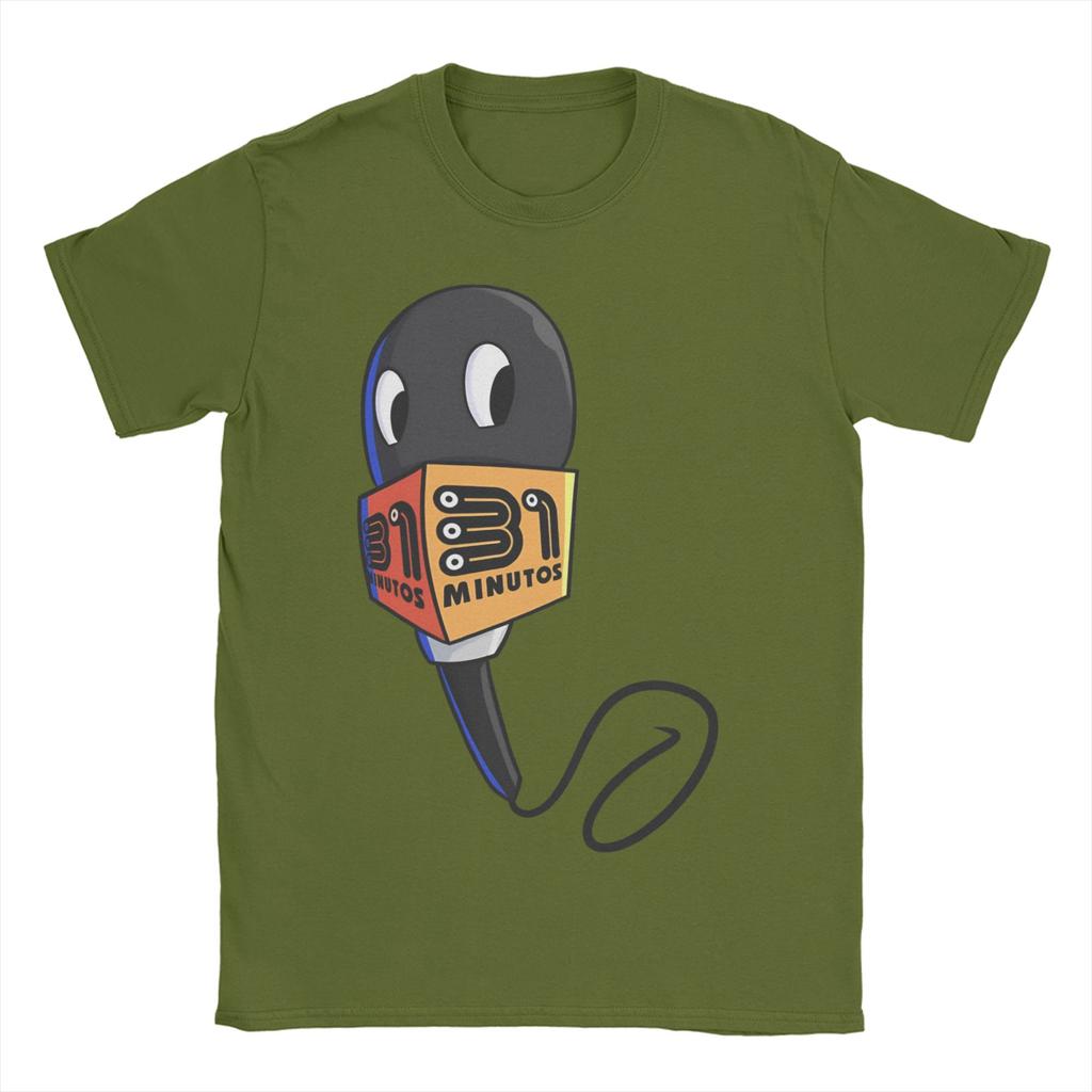 Herr Dam T-shirts Mikrofonen Chilenskt program 31 Minutos Rolig 100% Bomull T-shirt 31 Minutos T-shirt Rund Hals Kläder Sommar