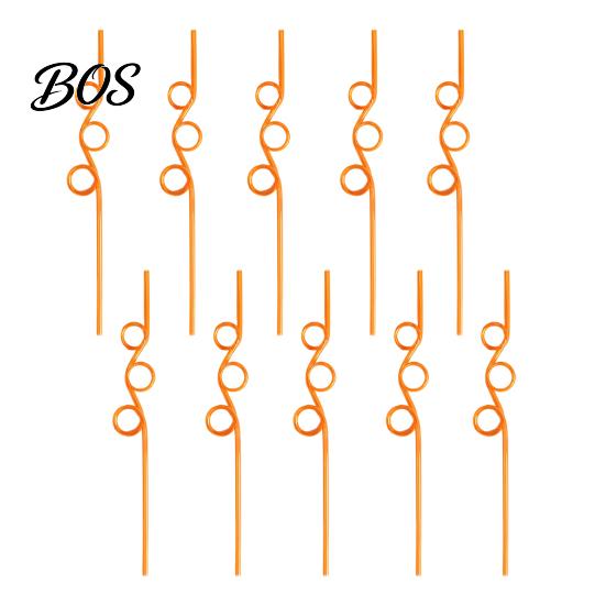 Ultra-long Curved Straws 10PCS PET Straws, Reusable Creative Shapes Fun Plastic for Kids Adults Party Games Smoothies Juice Drinks Drinking