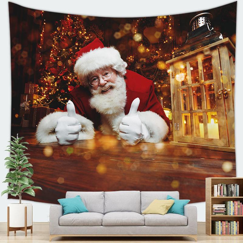 Santa Claus Christmas Decoration Background Christmas Series Tapestry Wall Hanging