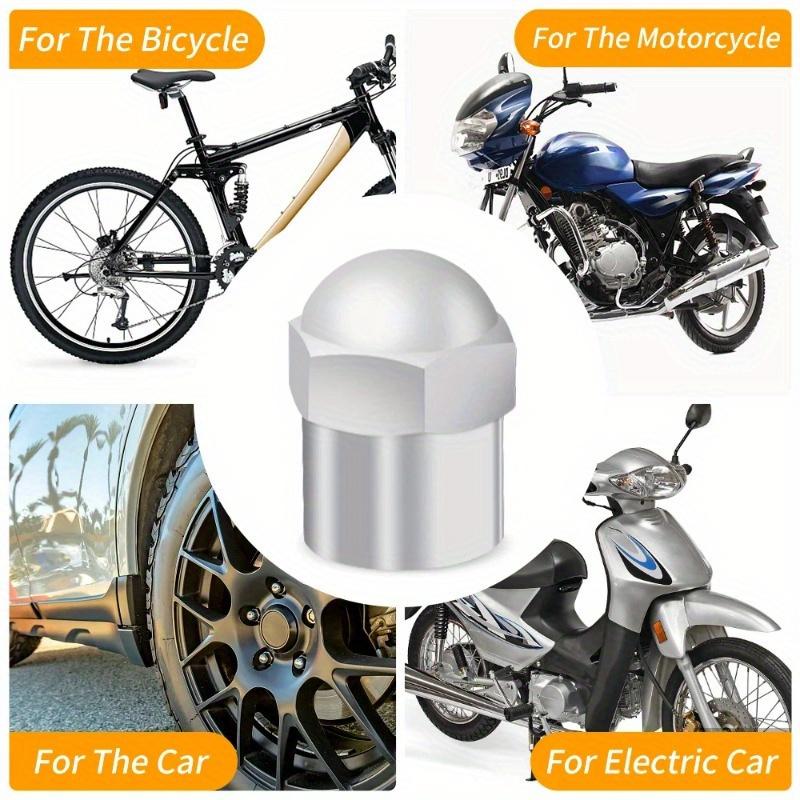 10pcs Round Head Chrome Plating Dust Proof Covers Cars Motorcycles Bike Tyre Styling Valve Cap Decoration Car Tire Valve Caps