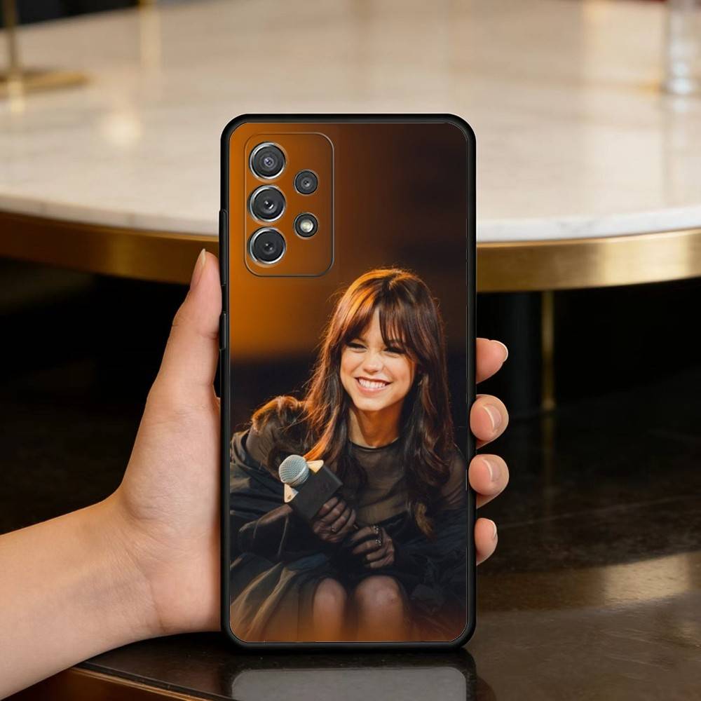 J-Jenna O-Ortega-GA Soft Silicone Black Cover Phone Case For Samsung Galaxy A73,A72,A71,A70,A53,A52,A51