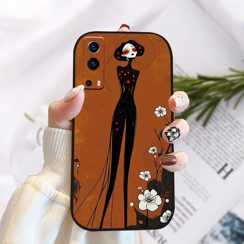 For Vivo Y72 Y52 5G Case Cover Stylish Painted Silicone Soft TPU Phone Protective Shell For Vivo Y 72 52 5G Shockproof Bumper