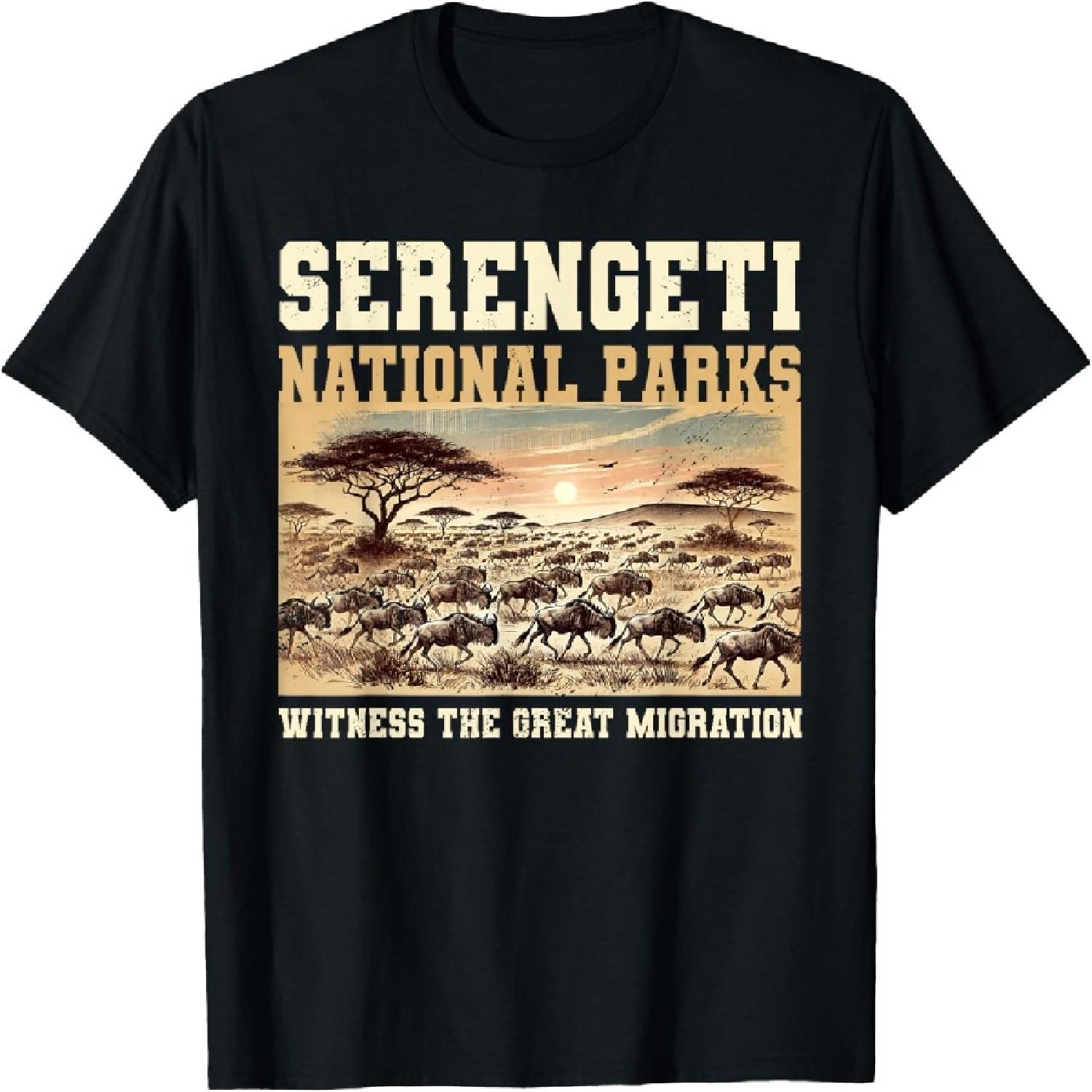 Serengeti National Park Tanzania Safari Great Migration T-Shirt S