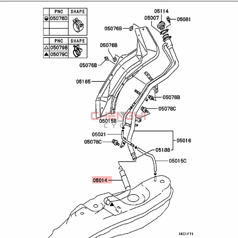 Hose, Fuel Filler Fuel Tank Refueling Hose Rubber Hose For Pajero Montero V63W V65W V68W V73W V75W V77W V78W MR959819