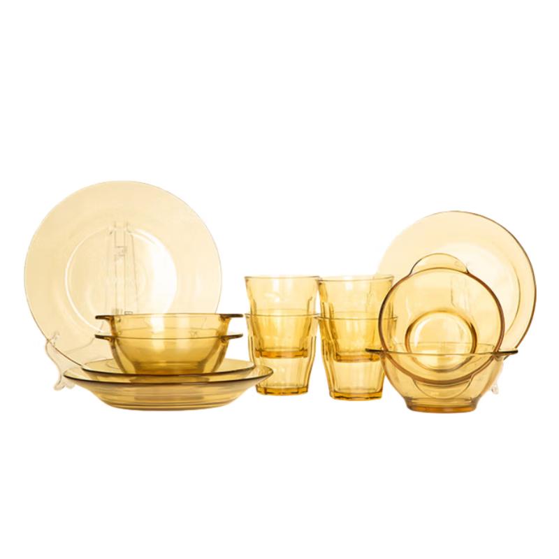 Corning Transparent Glass Dinnerware Set