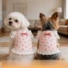 Lace Trimmed Floral Dog Dress Cute Cat Lace Camisole Sweet Pet Camisole Vest  Cat Clothes