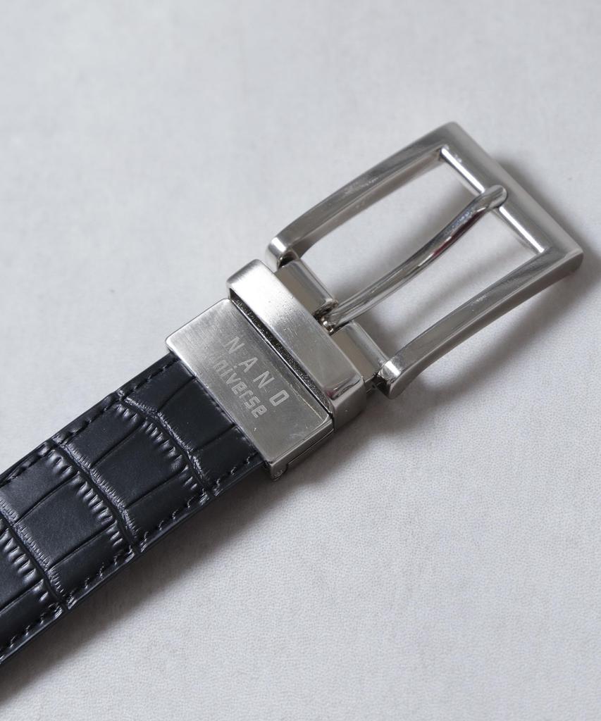 [Nano Universe] Split Leather Reversible Belt for Men F 361 Pattern 2 668-5250205