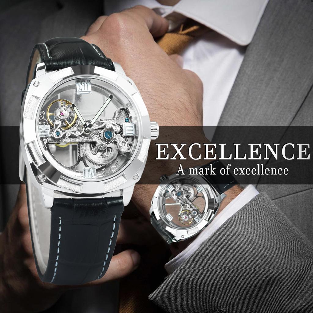 Forsining Business Casual Fashion Ceas Bărbați Impermeabil Tourbillon Machinery