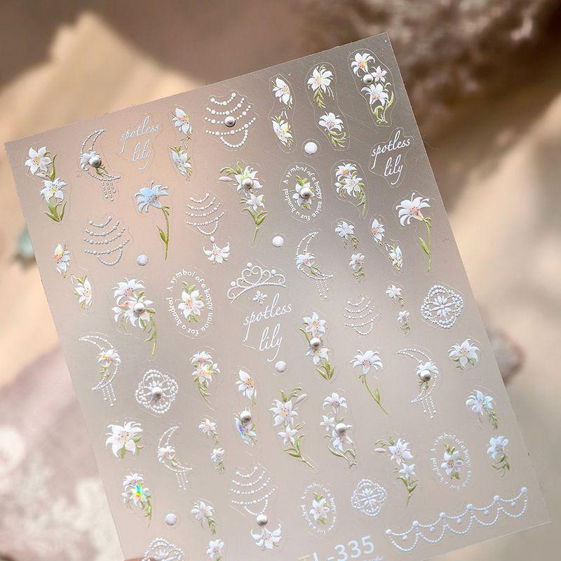

Spring Flower Point Pearl Glass Broken Nail Sticker Waterproof Nail Sticker Decorative Decals Ornament Tl335 TL335 (point Pearl)