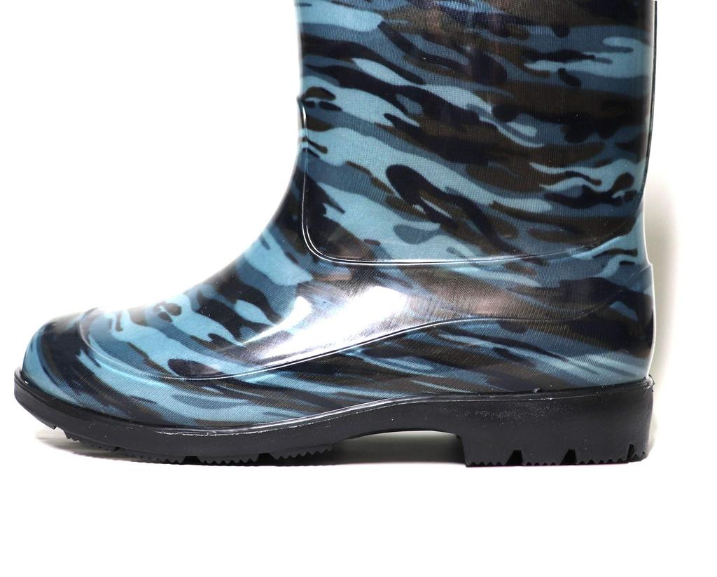 Asuka Shoji Junior PVC Gummistiefel mit Kapuze, Marineblau, Größe 23,0 cm, HJ-901 NV
