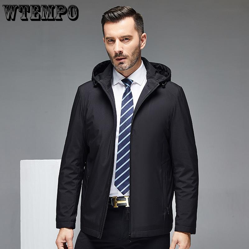 Jachetă de iarnă pentru bărbați de vârstă mijlocie din bumbac, jachetă de bumbac instalată de tată de vârstă mijlocie, jachetă de afaceri casual cu glugă, îmbrăcăminte caldă din bumbac