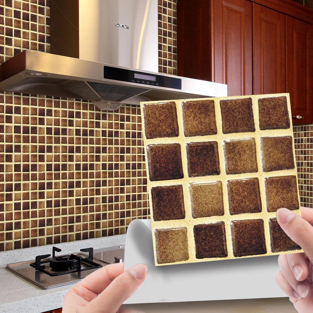 3D Mosaic Tile Sticker - Creative, Bright Film, DIY Wall & Floor Decor