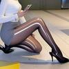 A Pair Of Women'S Multi-Color Large Size Shiny Tight Leggings High-Elasticity Oily Stockings Delicate Sexy See-Through Pantyhose