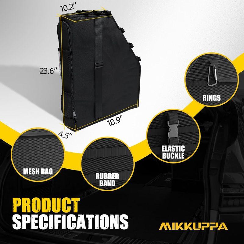 MIKKUPPA Roll Bar Storage Bag -Compatible with 1997-2023 Jeep Wrangler JK TJ LJ & Unlimited JL 4-Door-Saddle Bag Cargo Organizer