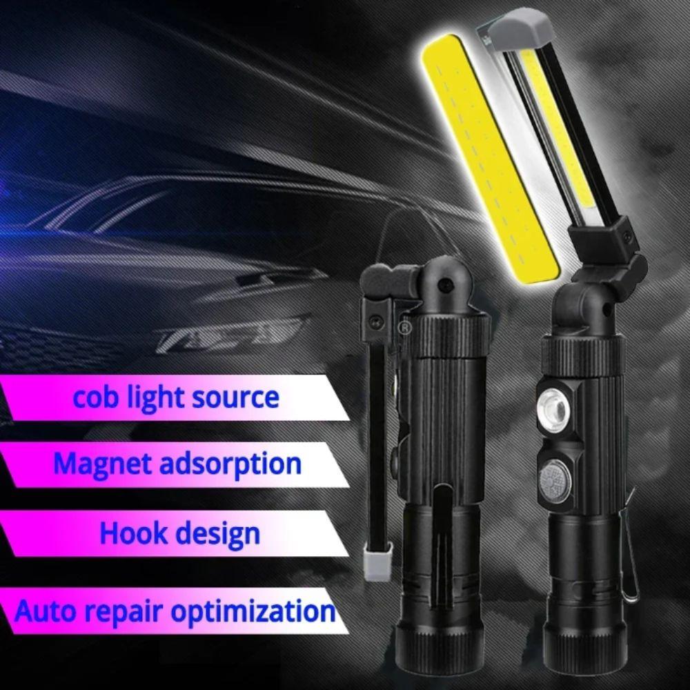Portable Folding USB Charging COB Emergency Lamp USB Tape Clip Light  Outdoor Camping