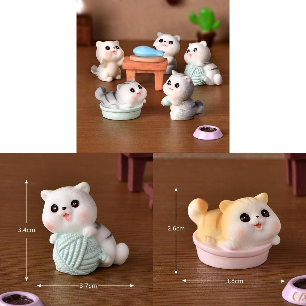 Naughty Diy Ornament Cat Micro Landscape Production Resin Desktop Decoration